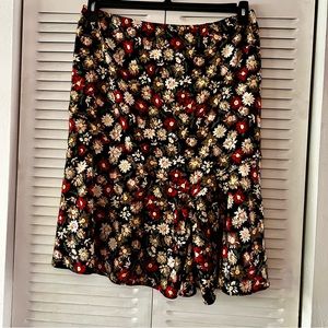 Sag Harbor Floral Print Midi Skirt